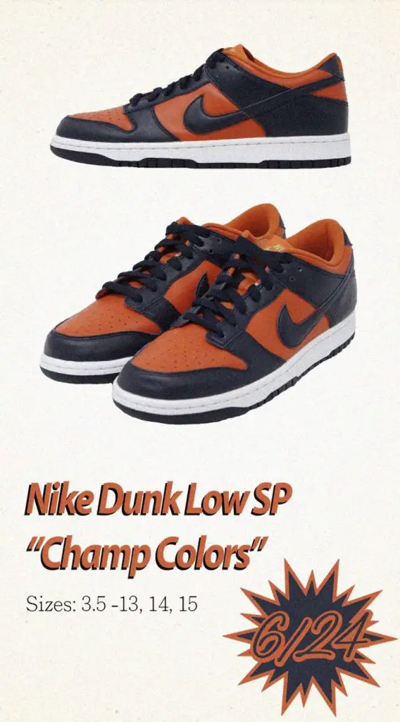 Nike Dunk Low Champ Colors CU1727-800 Fecha de Lanzamiento