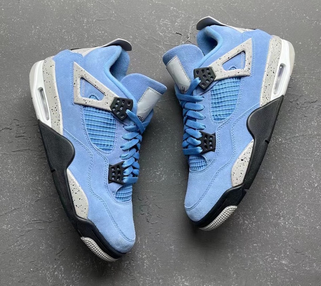 women's university blue jordan 4