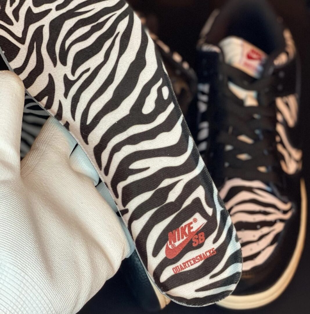 nike sb dunk quartersnacks zebra