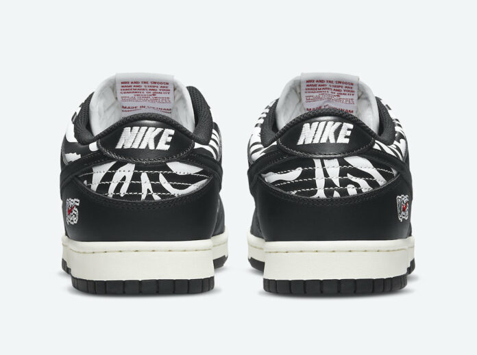 nike sb dunk low og qs quartersnacks zebra