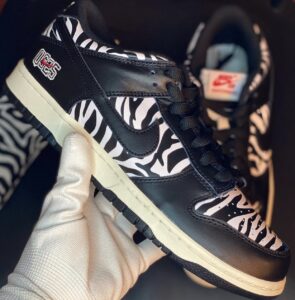 nike dunk low quartersnacks zebra