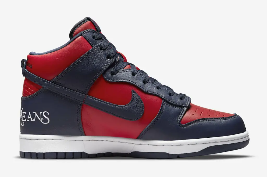 Supreme Nike SB Dunk High By Any Means Navy Red N3741-600 Fecha de Lanzamiento