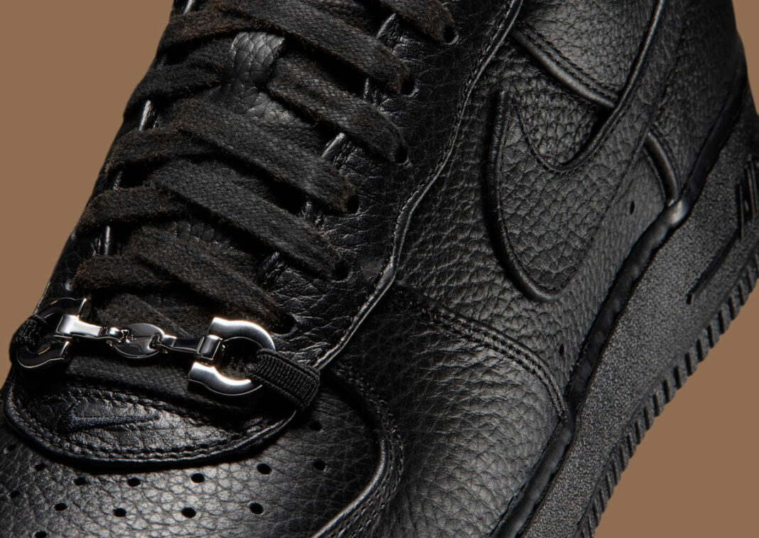 Nike Air Force 1 Low “Black Leather” Adds A Loafer Buckle Twist