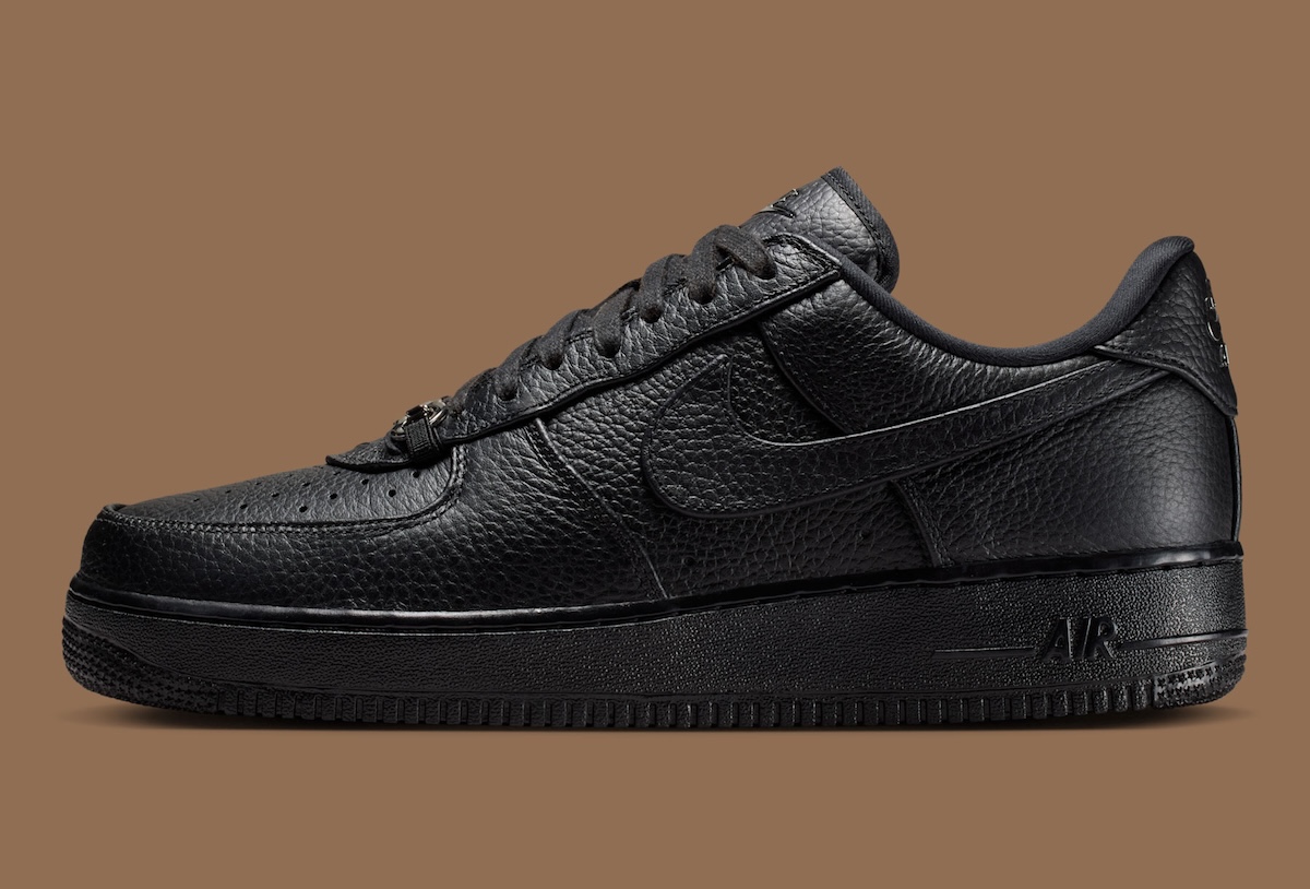 Nike Air Force 1 Low “Black Leather” Adds A Loafer Buckle Twist