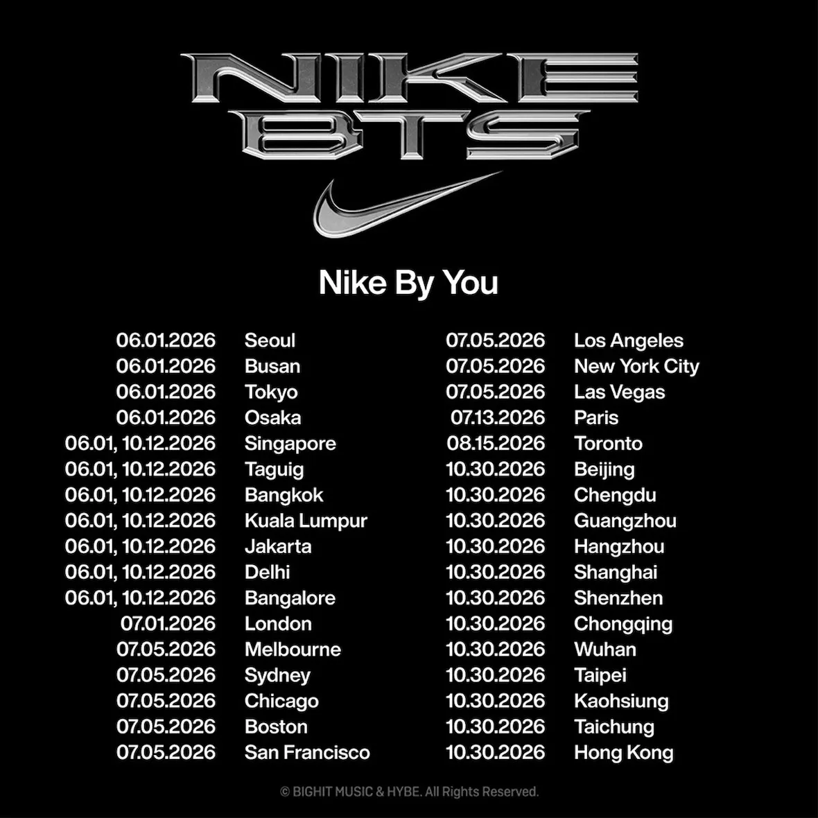 Nike Joins BTS On Tour With Limited Merch Collection