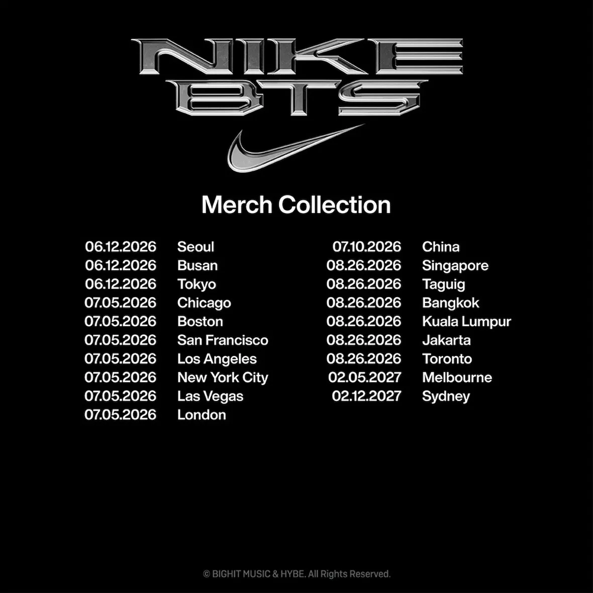 Nike Joins BTS On Tour With Limited Merch Collection