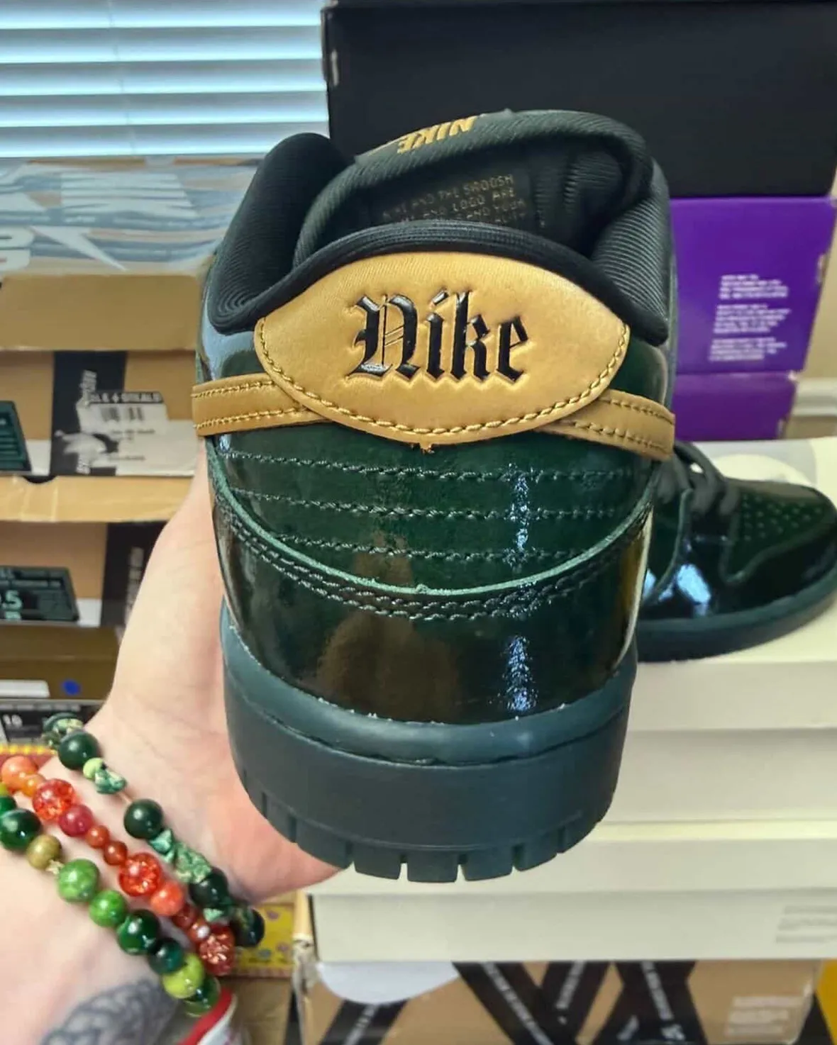 Nike SB Dunk Low “Green Patent” Reveals 25th Anniversary Details