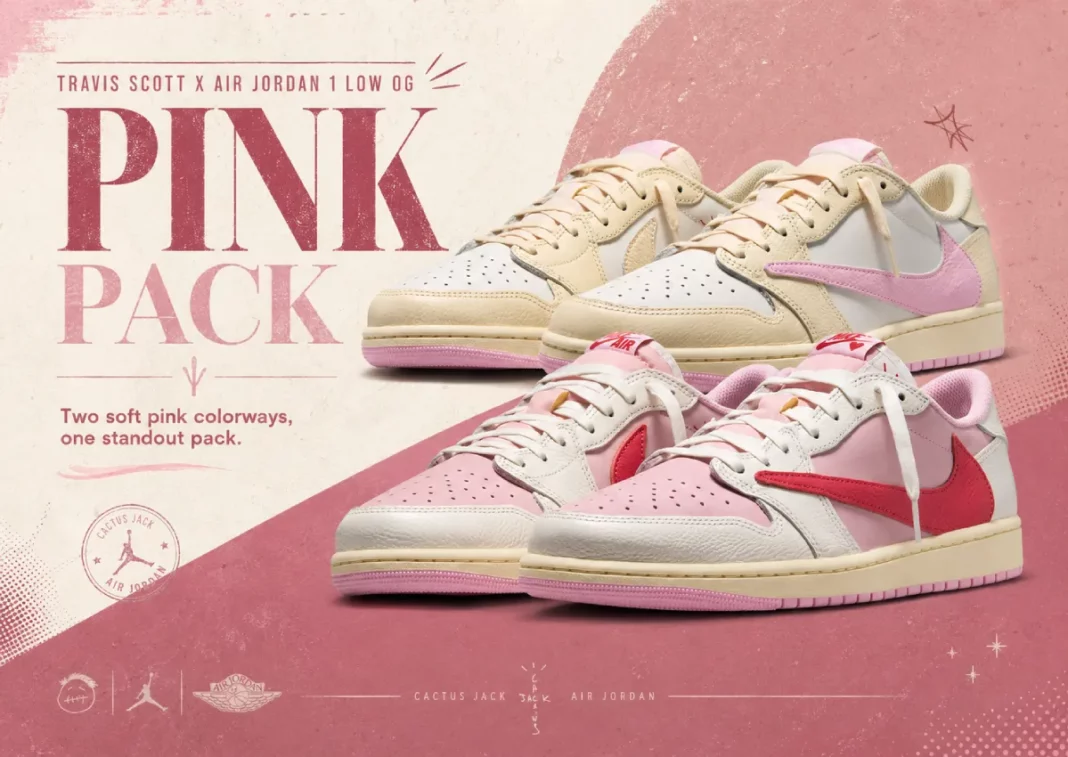 Travis Scott x Air Jordan 1 Low “Pink Pack” Releases May 29th